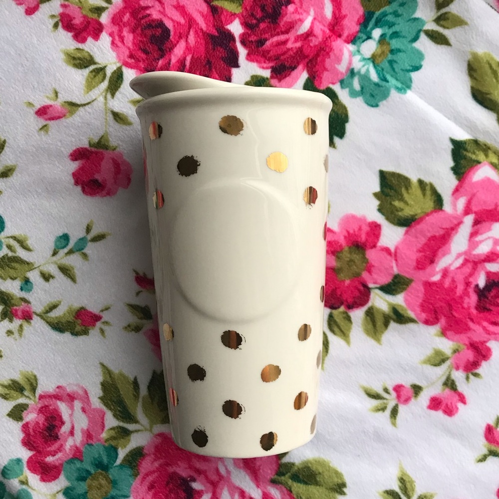 Starbucks Gold Polkadot collection travel tumbler